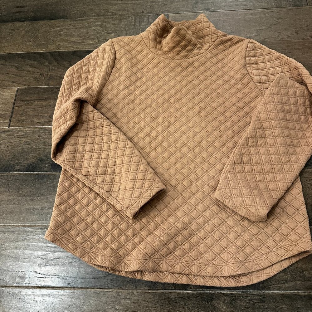 J Crew Factory Quilted Camel Tunic
